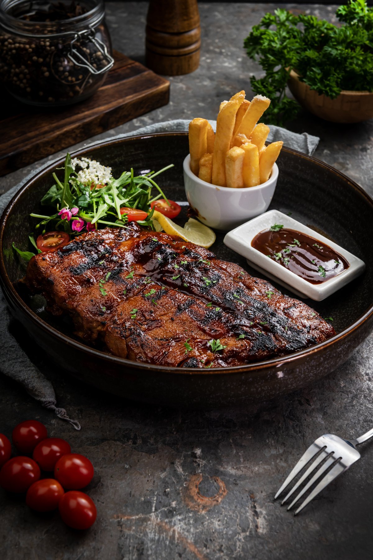 Smokey BBQ Baby Pork Ribs